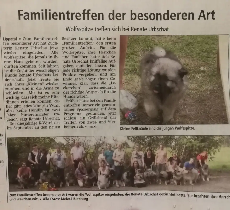 Zeitungsartikel „Familientreffen der besonderen Art“ über die Wolfsspitze von der Römerroute